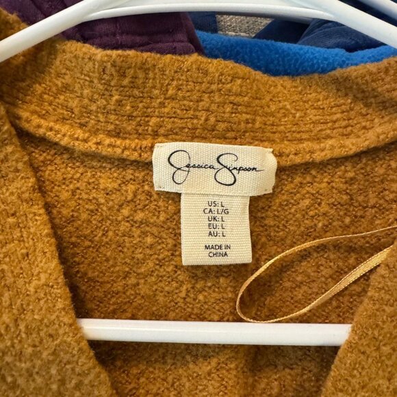 Jessica Simpson Textured Button Front Floral Knit Sweater Vest Size L - Picture 4 of 4